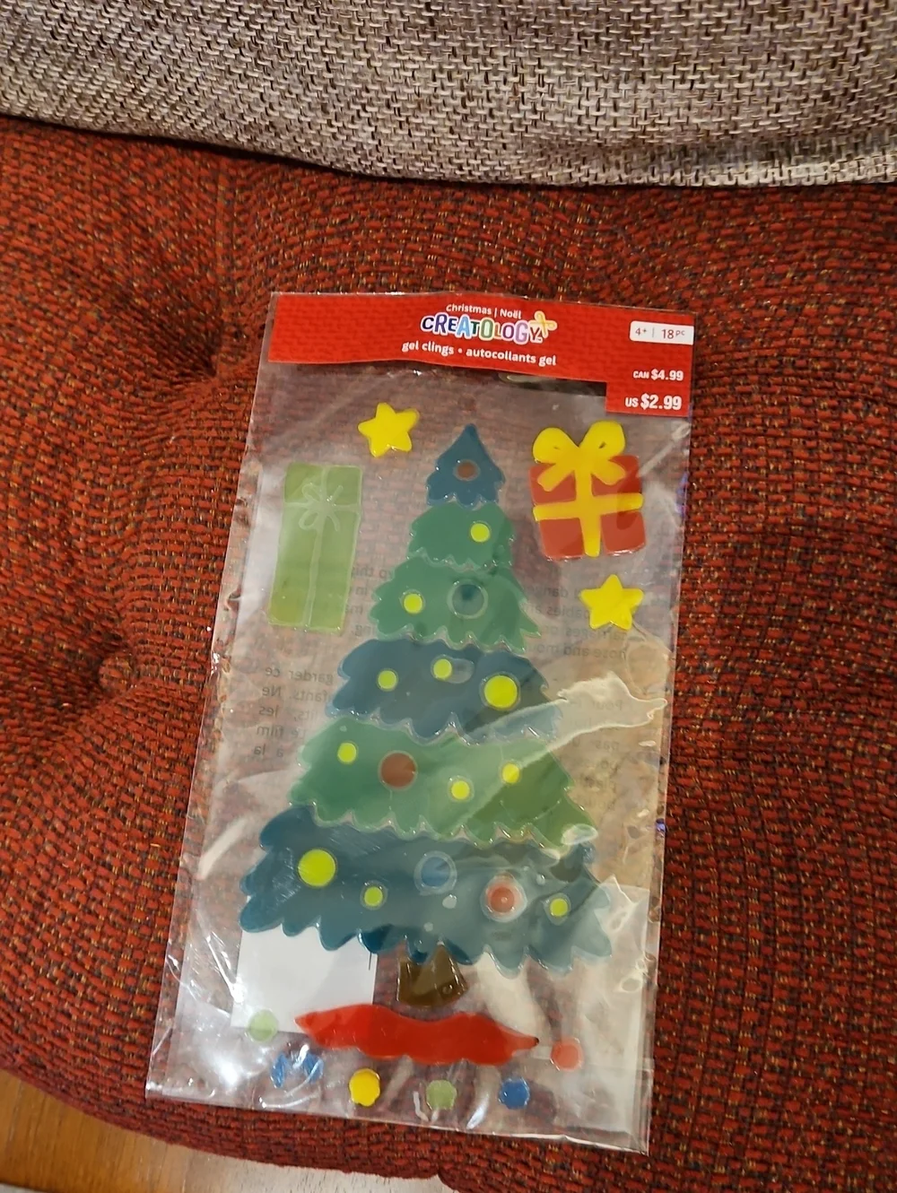 Christmas Gel Clings - 4 Pack